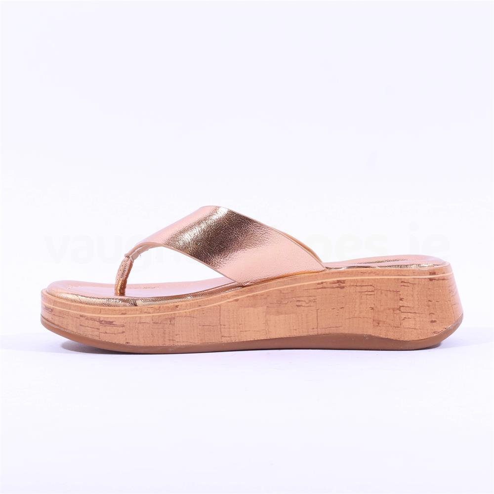 Heavenly Feet Queenie Toe Post Mule Rose Gold Vaughan Shoes Ireland